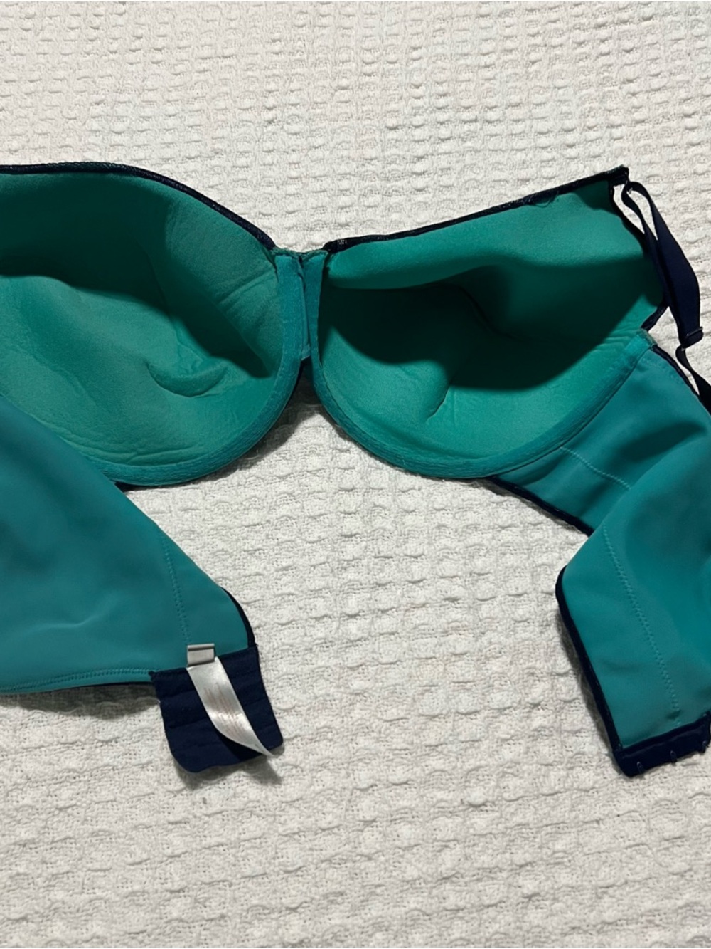 Cacique Lightly Lined Full Coverage Bra Bundle Size 38DDD Floral Teal/Black - Picture 3 of 12